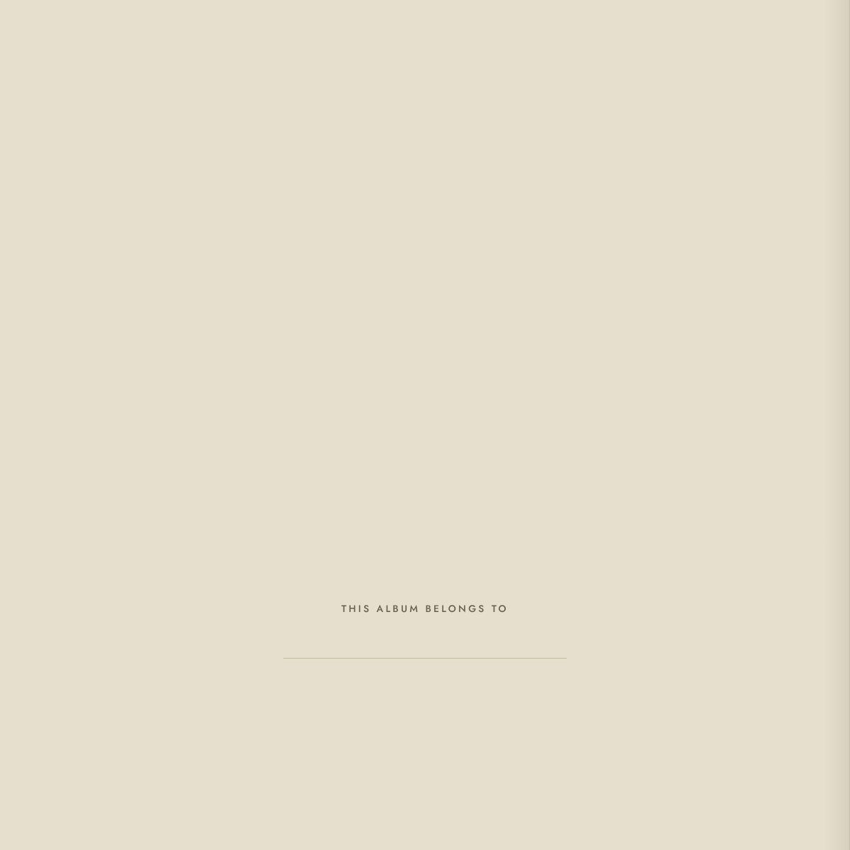 Endpaper: this album belongs to, page 1