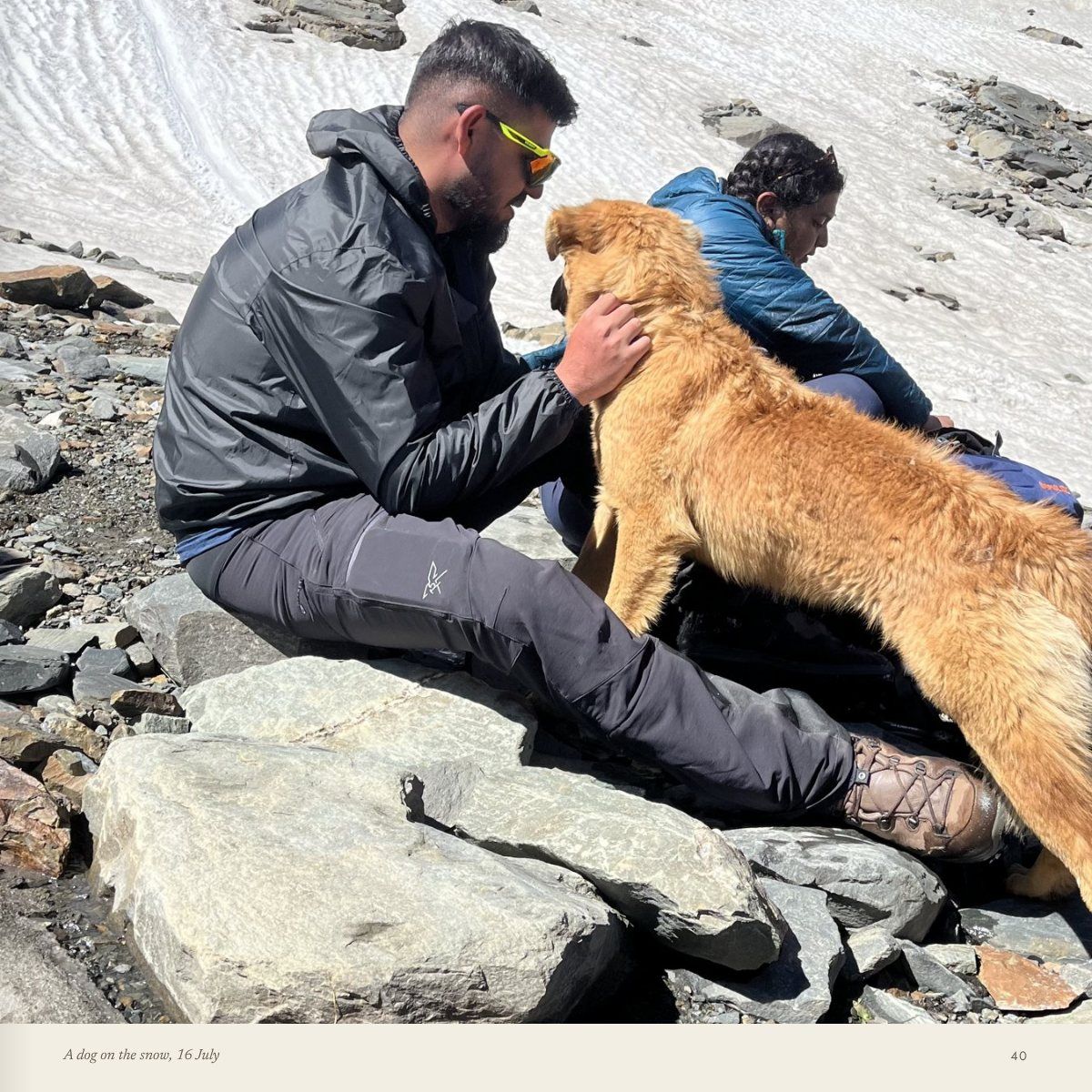 Photographs from 16 July, on the snow, page 44